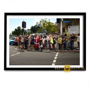 Zombie March Stopped for Traffic